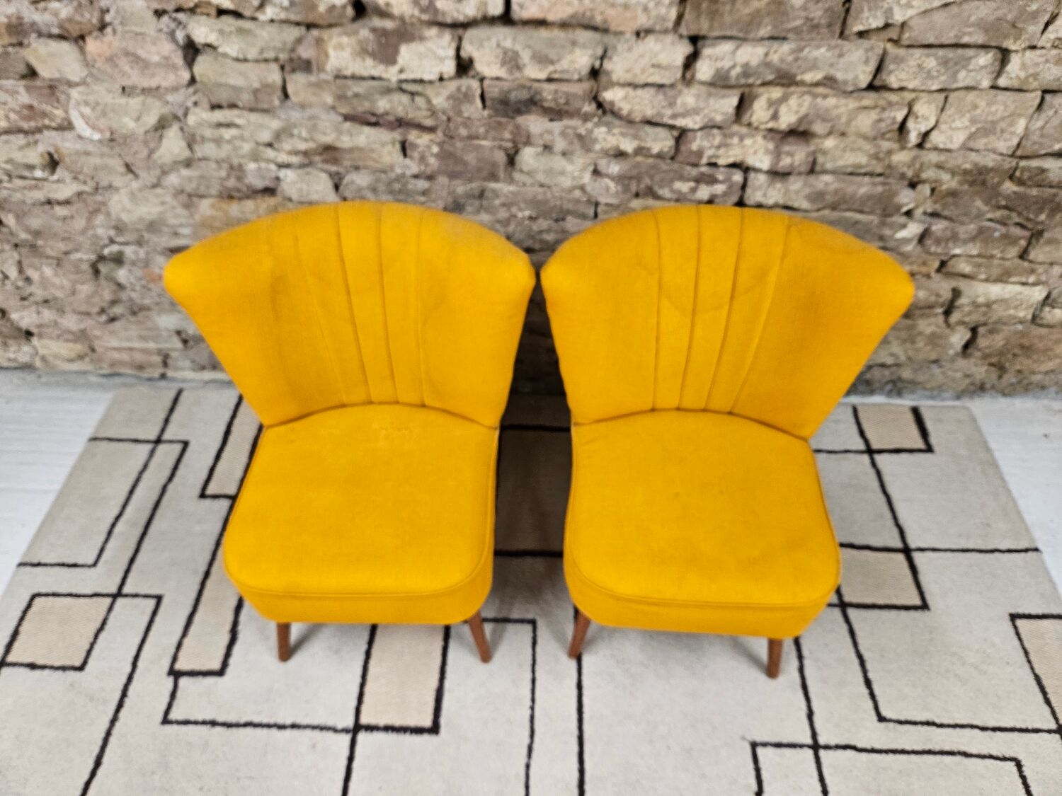 Pair of cocktail armchairs 1960s
