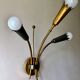 Wall lamp brass and gray metal 1950