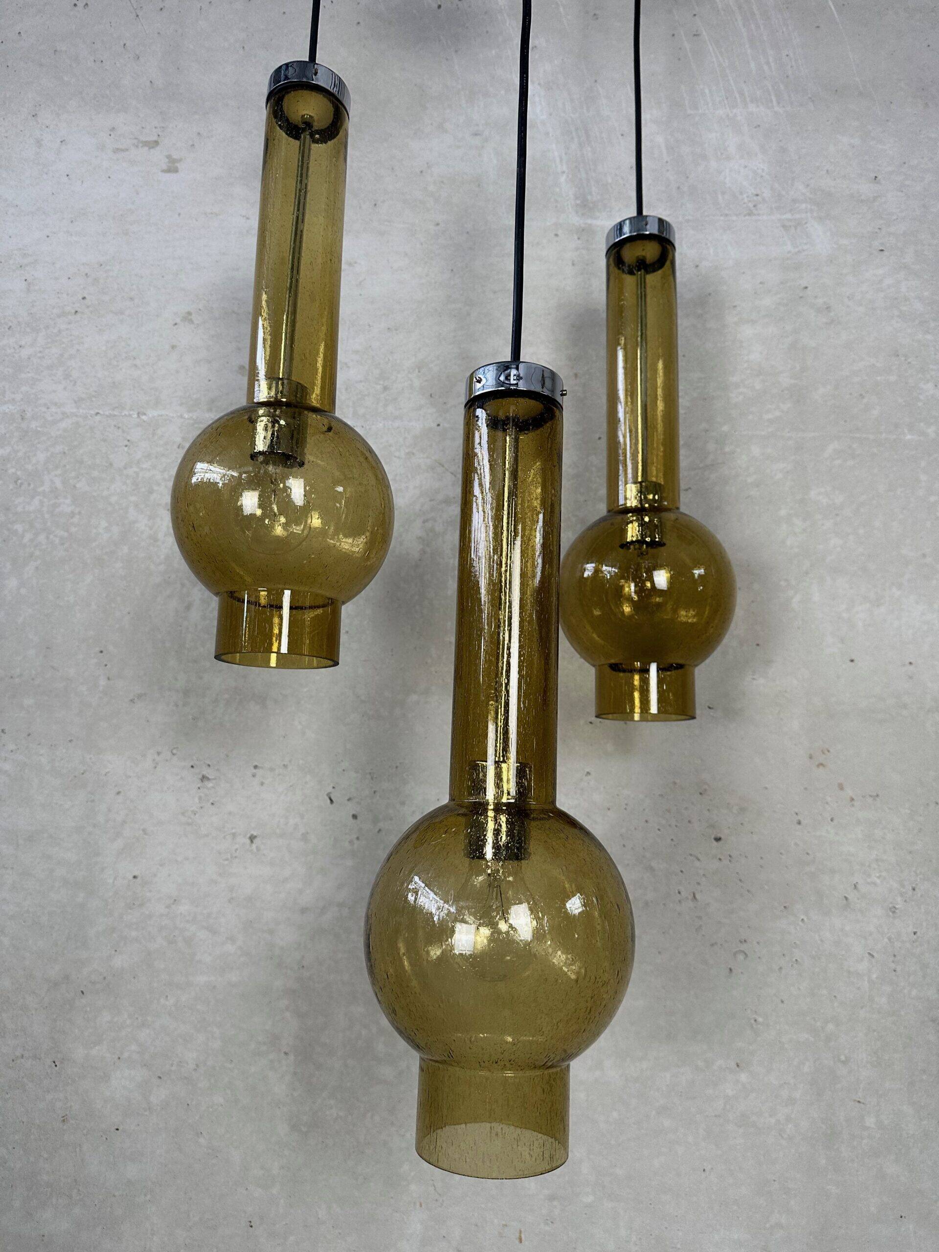 3x Staff Leuchten vintage pendant lamps