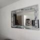 Large marble effect mirror