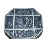 Enameled cast iron trivet. Art Deco