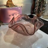 Pink Murano blown glass fruit bowl
