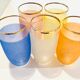 X5 multicolor granite glasses from the 50s/retro/kitchen/vintage