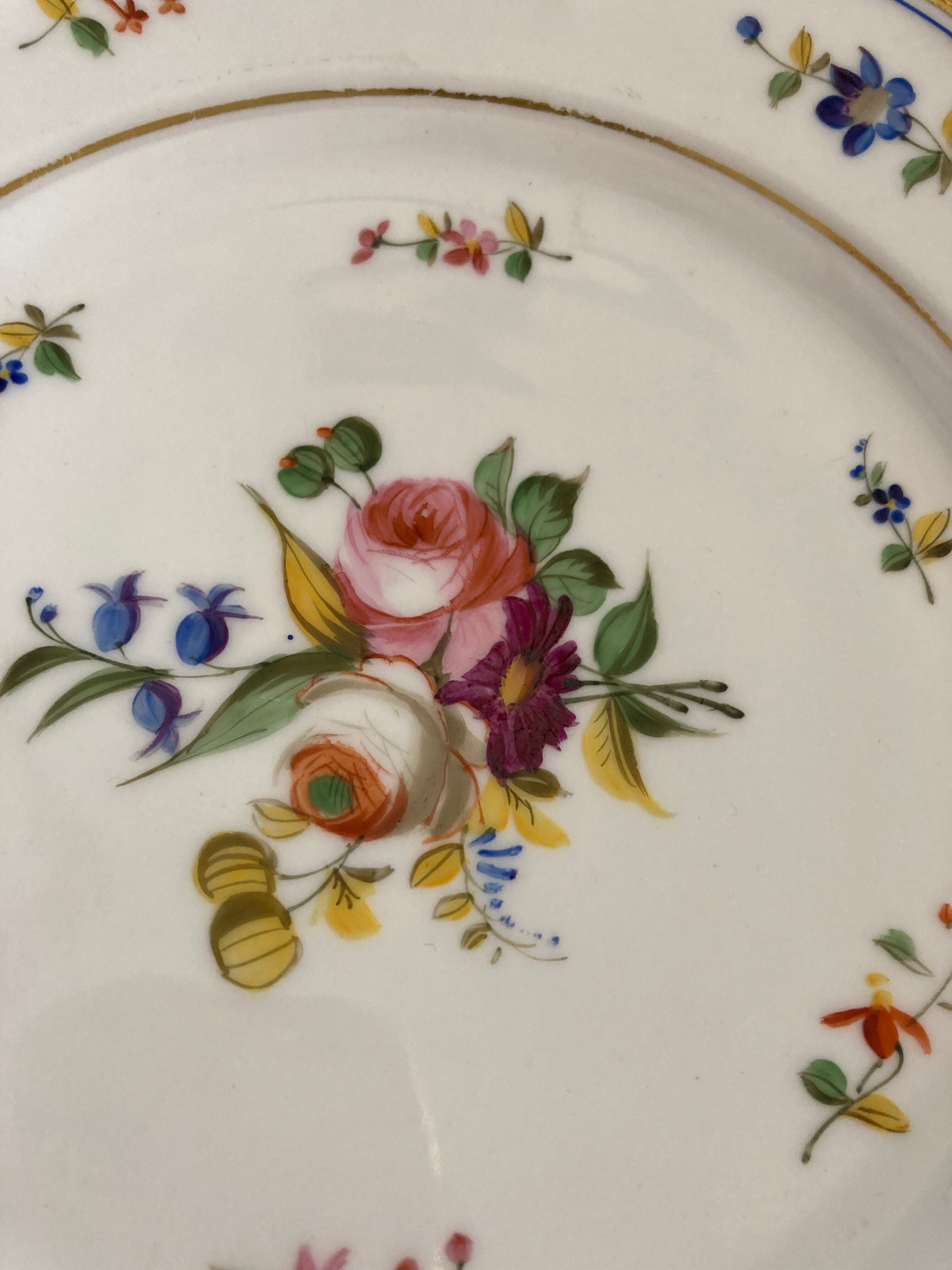 Service 28 pieces porcelain from paris 1840