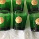 Set of six green glasses