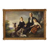 Portrait de famille signé Francisco Ribera et daté de 1972