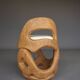 Chaise d'appoint en bois de palmier sculpté à la main, années 1970