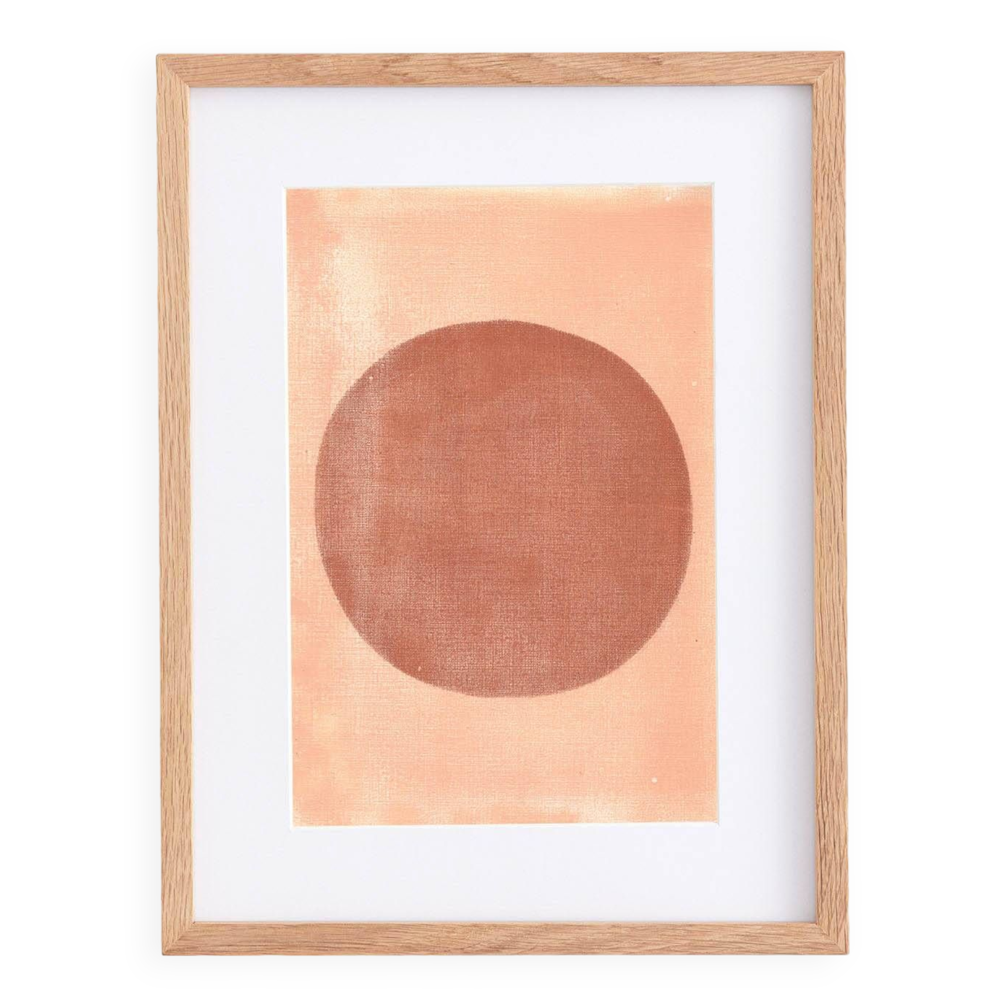 A4 painting - moon - Pink - N289 - signed Eawy