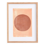 A4 painting - moon - Pink - N289 - signed Eawy