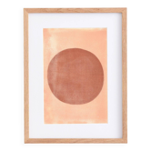Peinture A4 - lune - Rose - N289 - signée Eawy