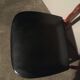 Chaise scandinave pieds compas skaï noir