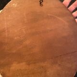 Oval wooden frame with 18th century pattern print