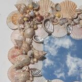 Vintage seashell mirror 31x35cm