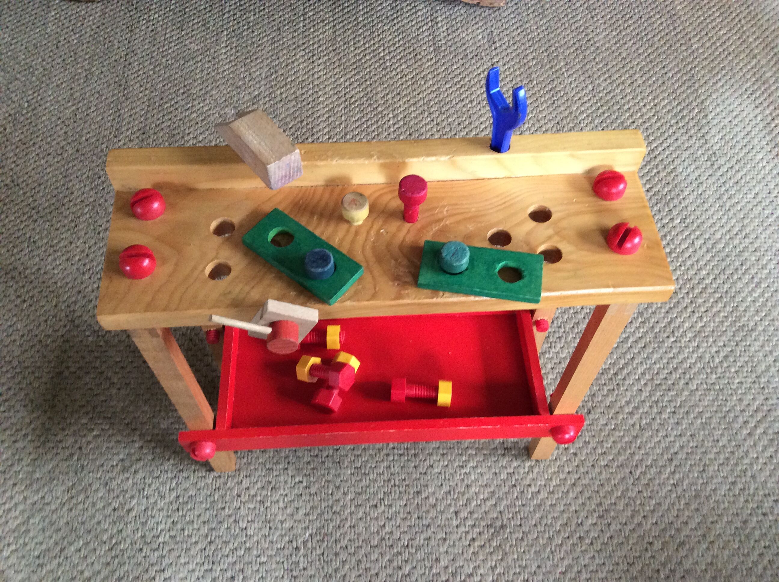 Child wooden workbench