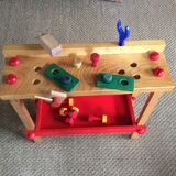 Child wooden workbench