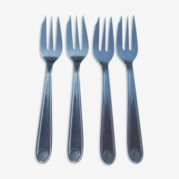 4 stainless steel cake forks