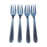 4 fourchettes à gâteaux en inox