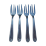 4 stainless steel cake forks