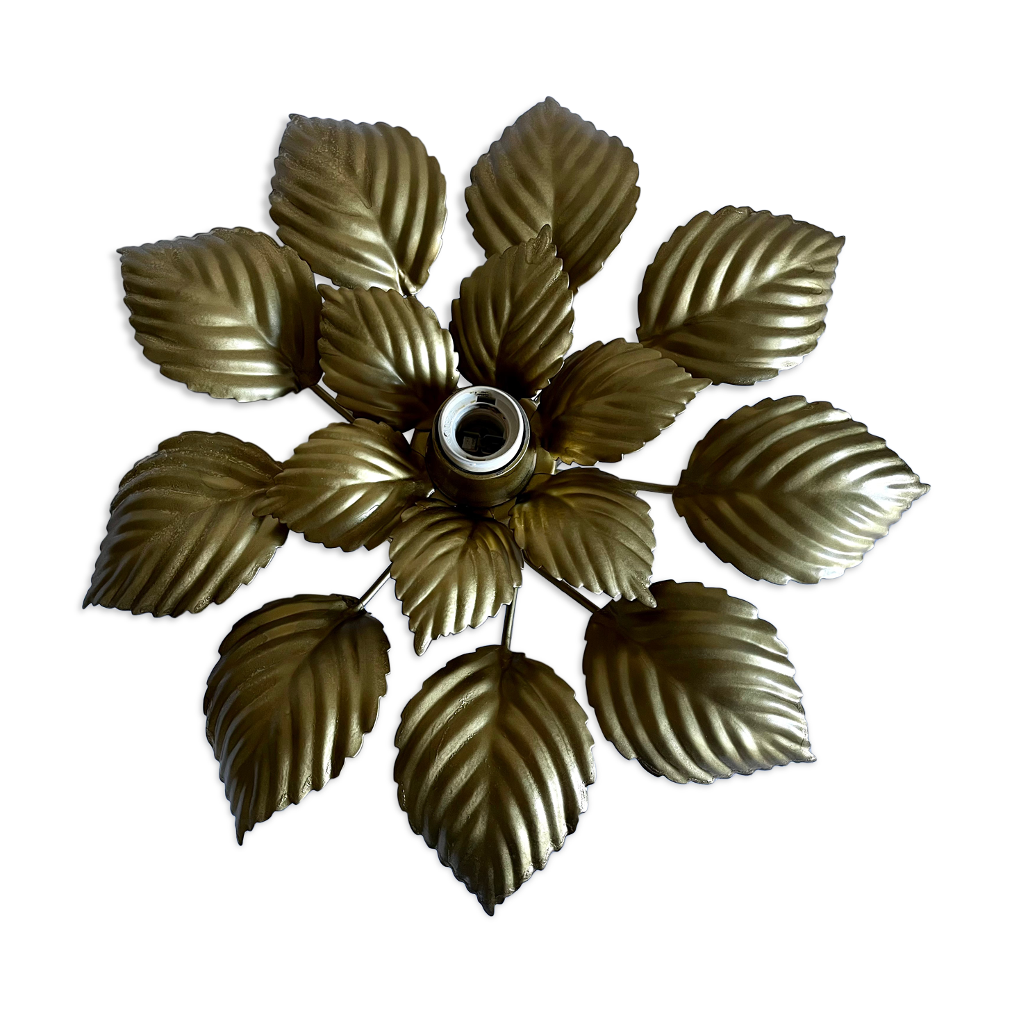 Wall lamp or ceiling lamp golden flower