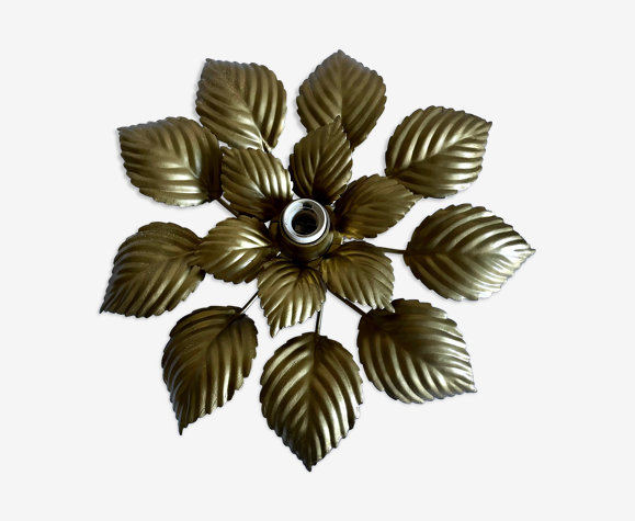 Applique ou plafonnier fleur dorée