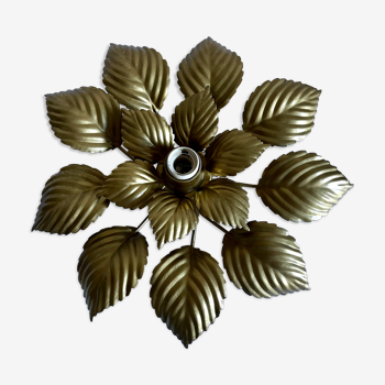 Wall lamp or ceiling lamp golden flower