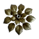Wall lamp or ceiling lamp golden flower
