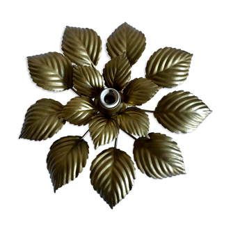 Wall lamp or ceiling lamp golden flower