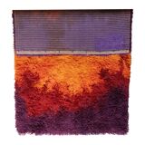 Tapis bleu arc-en-ciel de l'ère spatiale