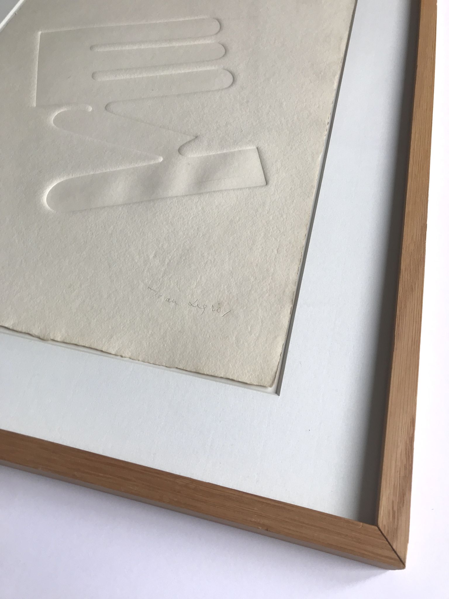 Estampe signée et numérotée de Jean Legros, Relief géométrique I, 1972