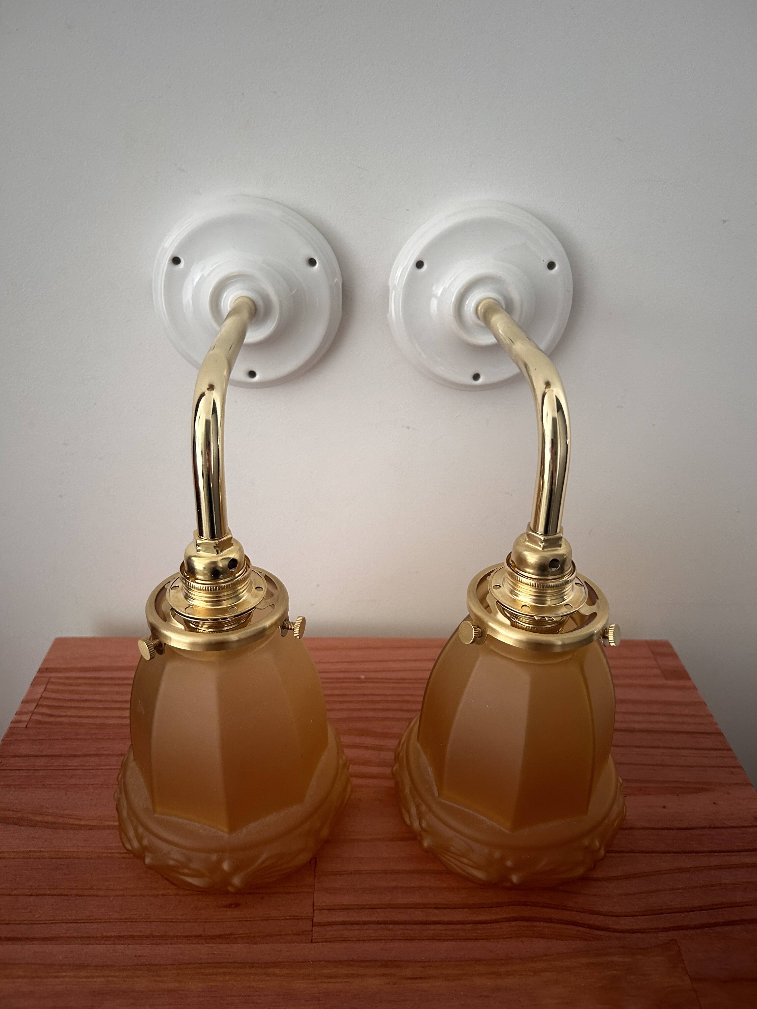 Pair of Art Deco wall lights