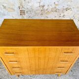 Two-color vintage chest of drawers with 4 drawers, circa 70's