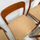 1950s set of 6 vintage Danish teak dining chairs No. 75 by Niels O. Møller