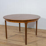 Mid Century Round Extendable Dining Table from McIntosh, 1960s