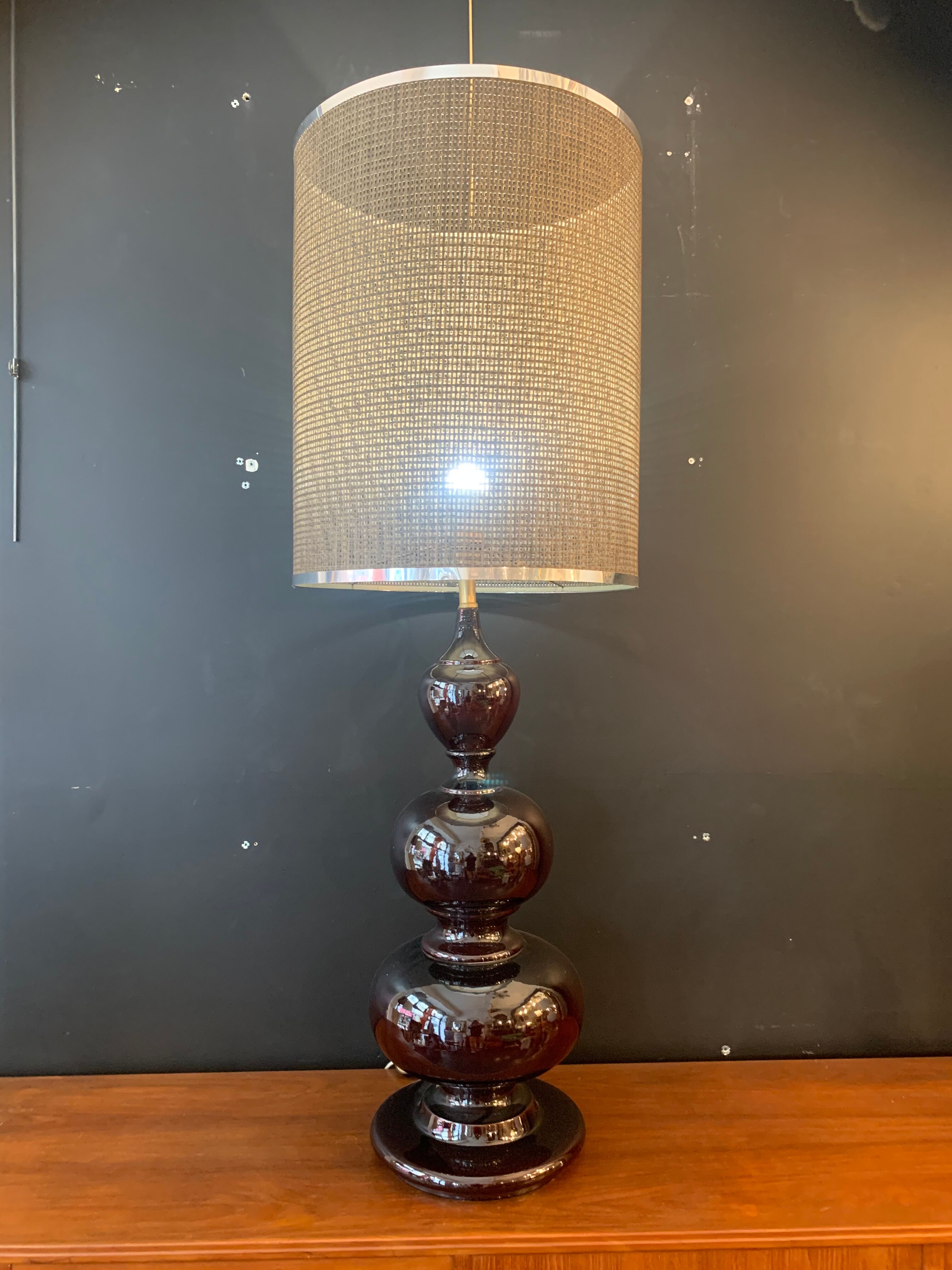 Spectacular glass laying lamp, Italy around 1960
