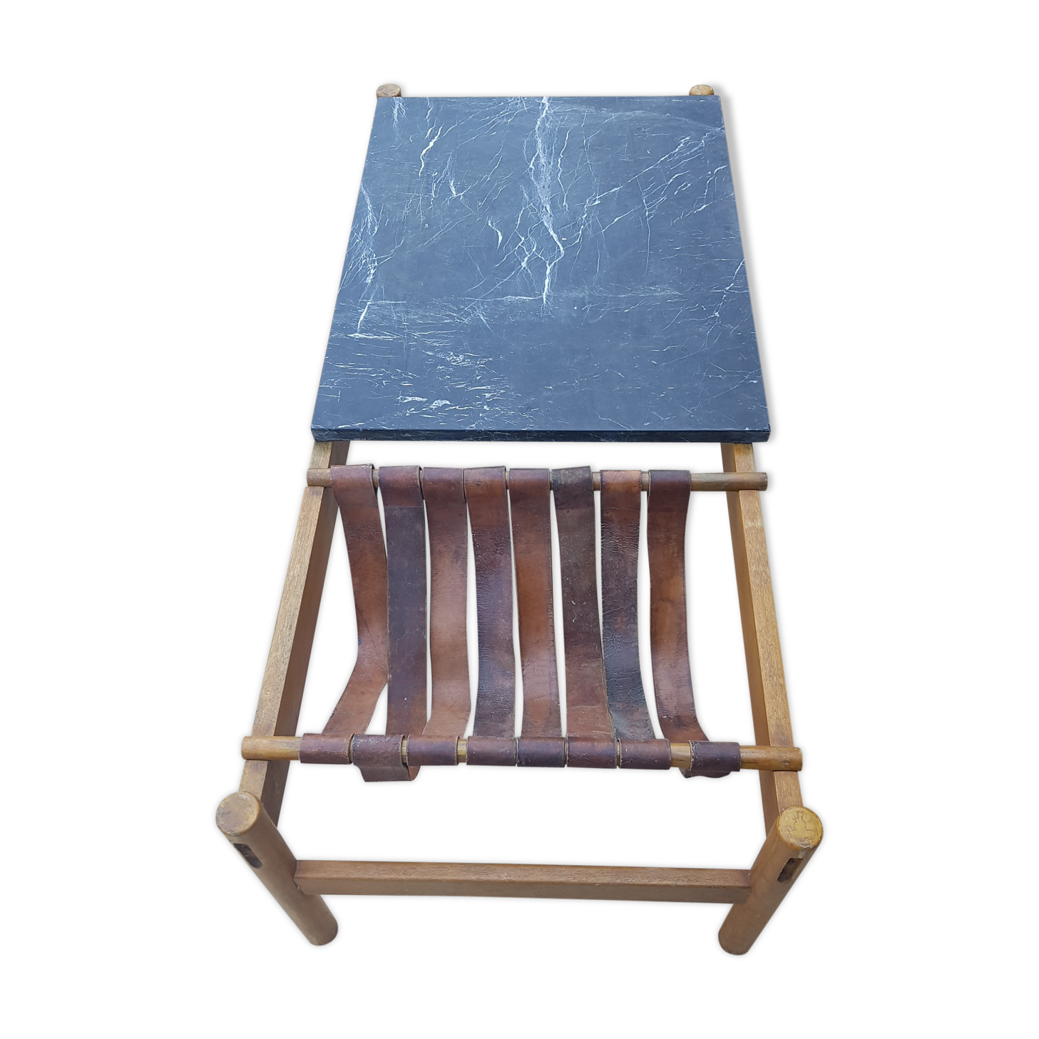 Coffee table Design Dujo Cuba wood leather marble