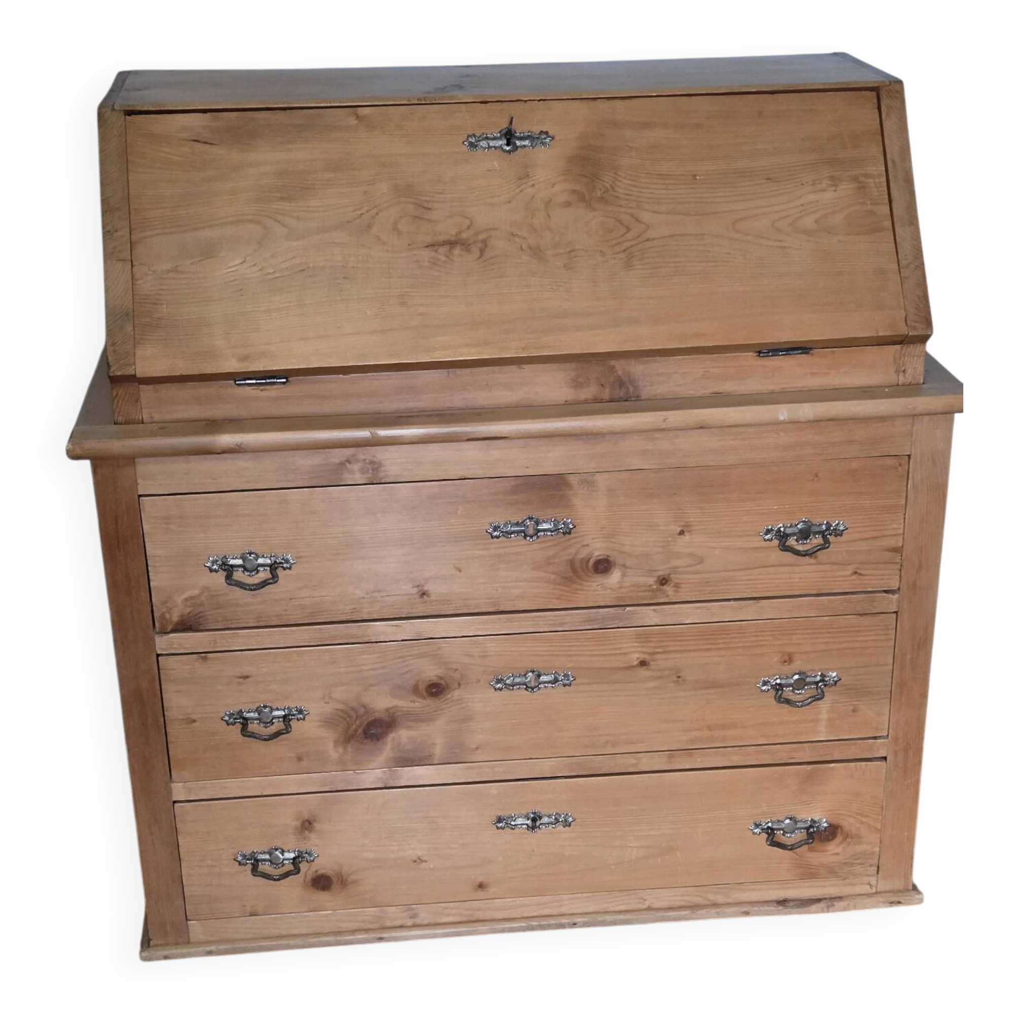 Bavarian secretary in solid pine — Natural wood