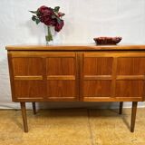 Mid-Century Retro Vintage Teak Sideboard by Nathan 1960s    Square Design •