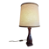 Wooden foot lamp with conical shade