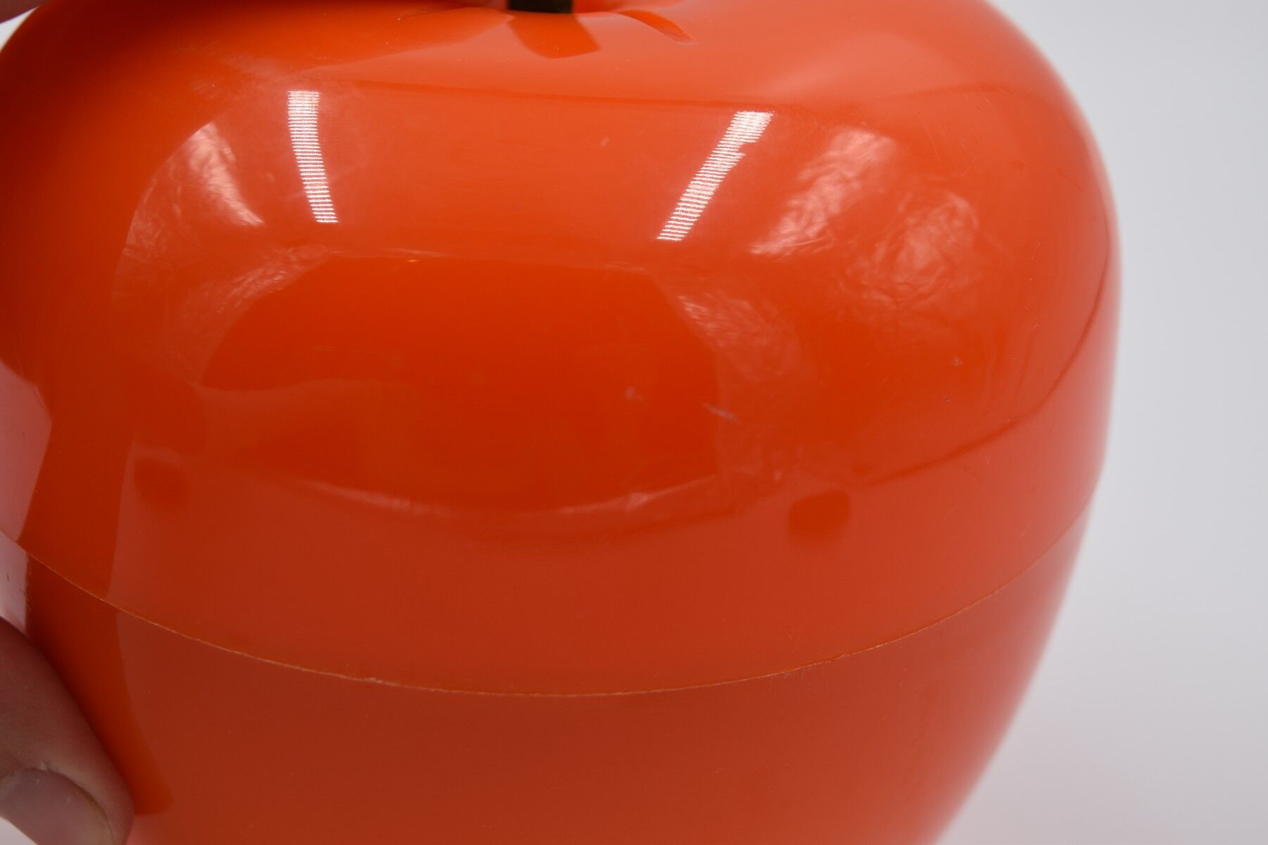 Vintage ice bucket in the shape of an orange apple