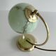 Lampe Art Deco Verre Vert Laiton