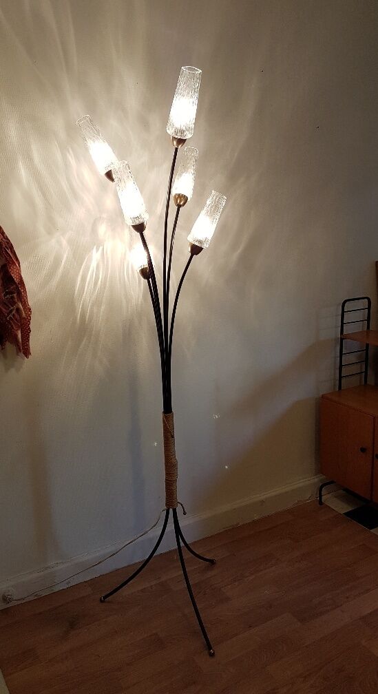 Floor lamp vintage six tulips