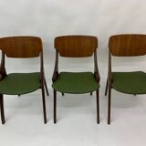 Set of 3 Danish dining chairs Arne Hovmand Olsen 1950