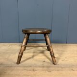 Faux bamboo stool made of beech wood