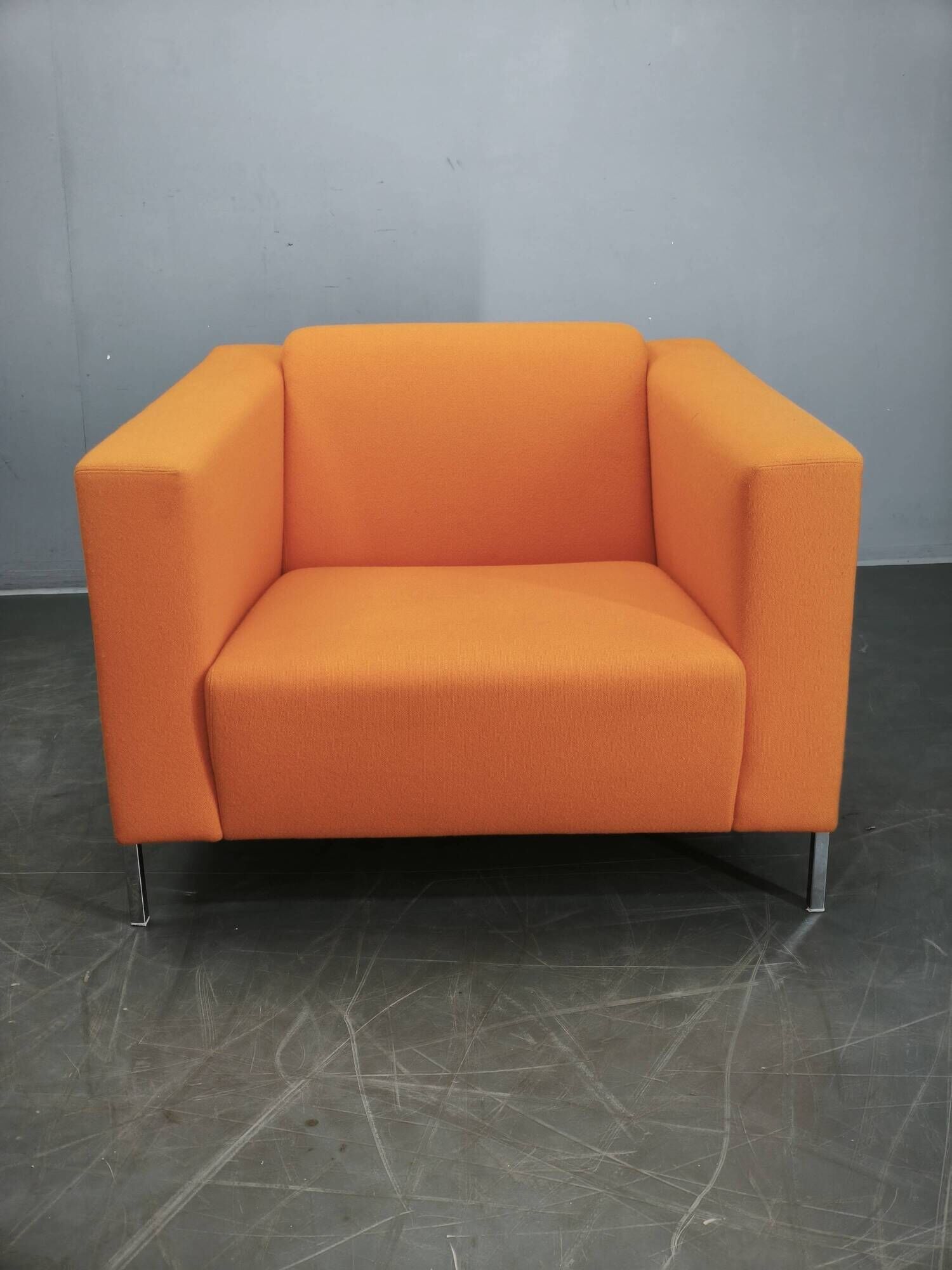 Enrico Franzolini Steel 2000 Orange Armchair for Moroso, Italy