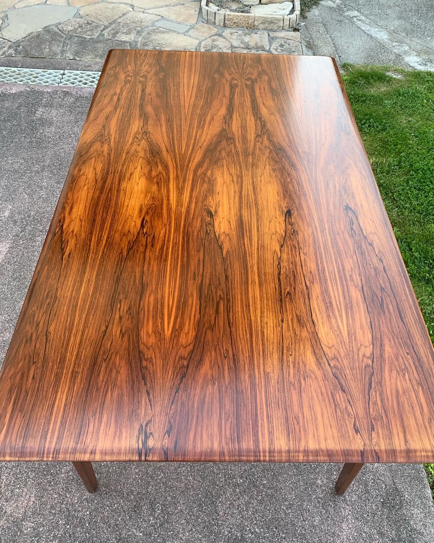Rosewood table 60s with extensions of LB manufacturer