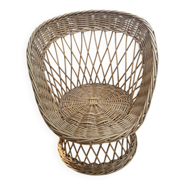 Fauteuil en osier enfant