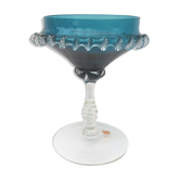 Coupe vintage sur pied en verre, italie