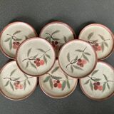 Set of 8 Sainte Radegonde stoneware dessert plates