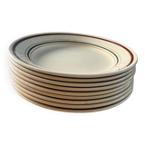 Set of 9 Gien flat plates, Gaston model