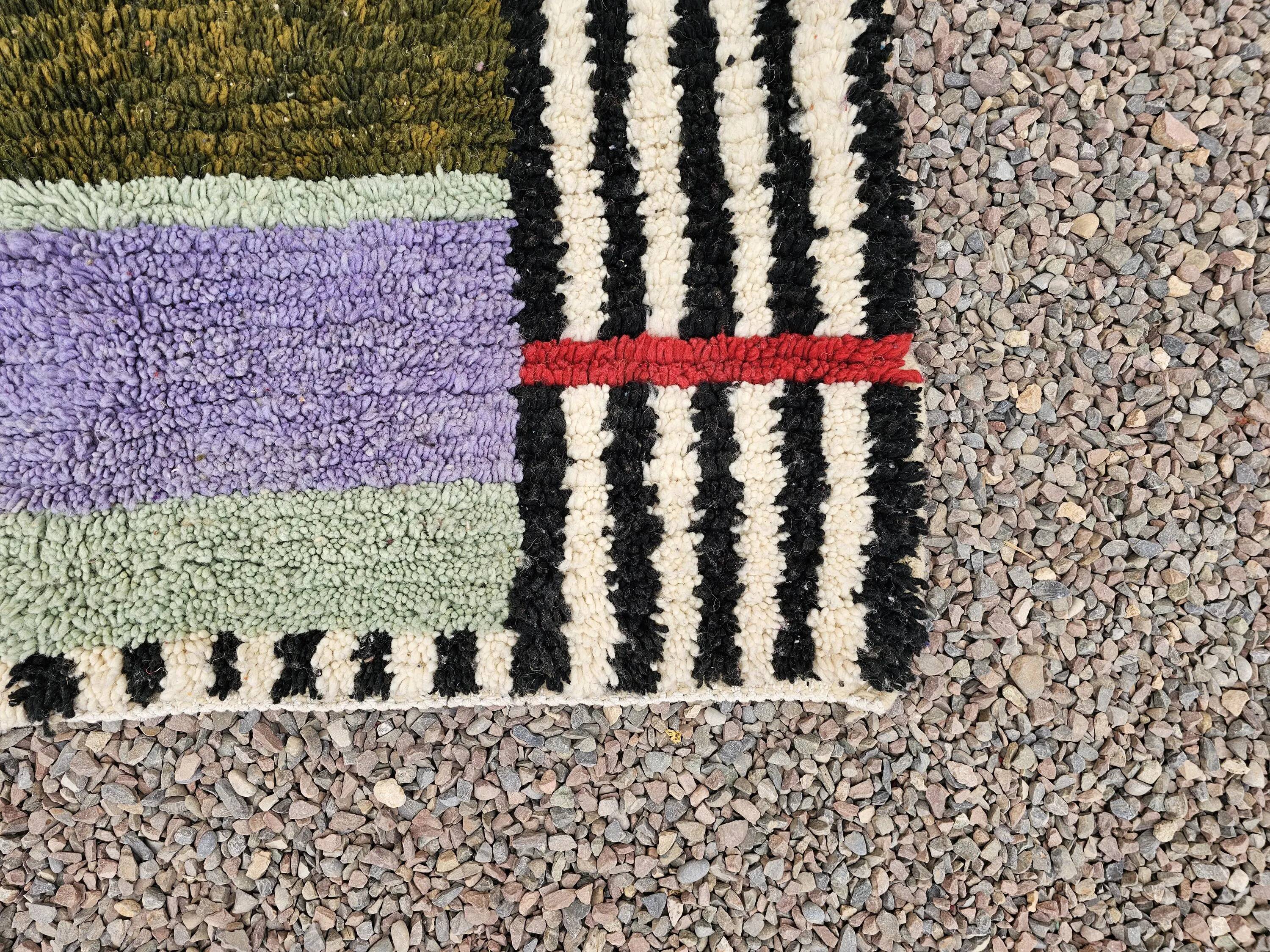 Tapis artisanal berbère fait main 2.5x1.5 m